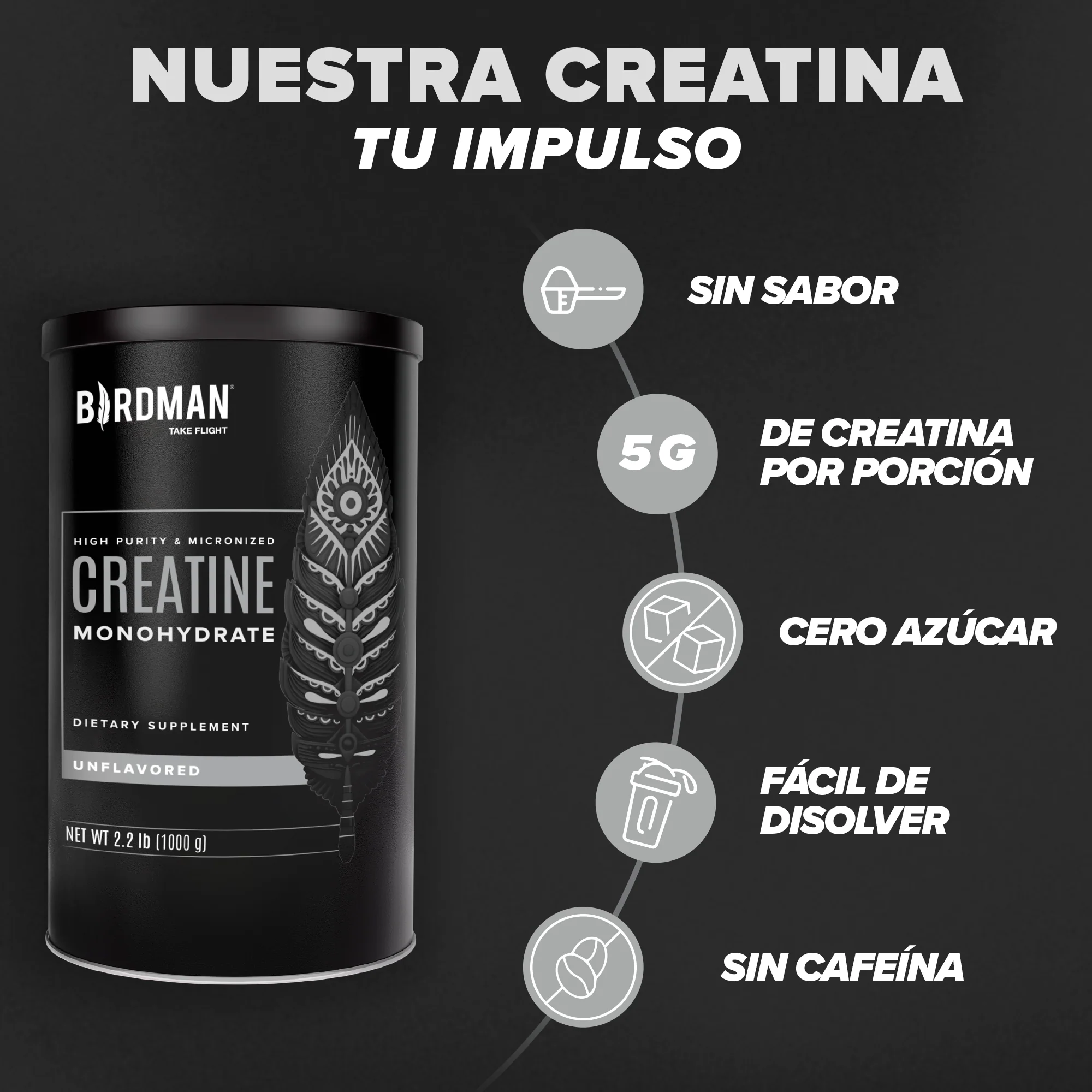 Creatina Monohidratada 450 g - 90 Servicios pack - Image 5