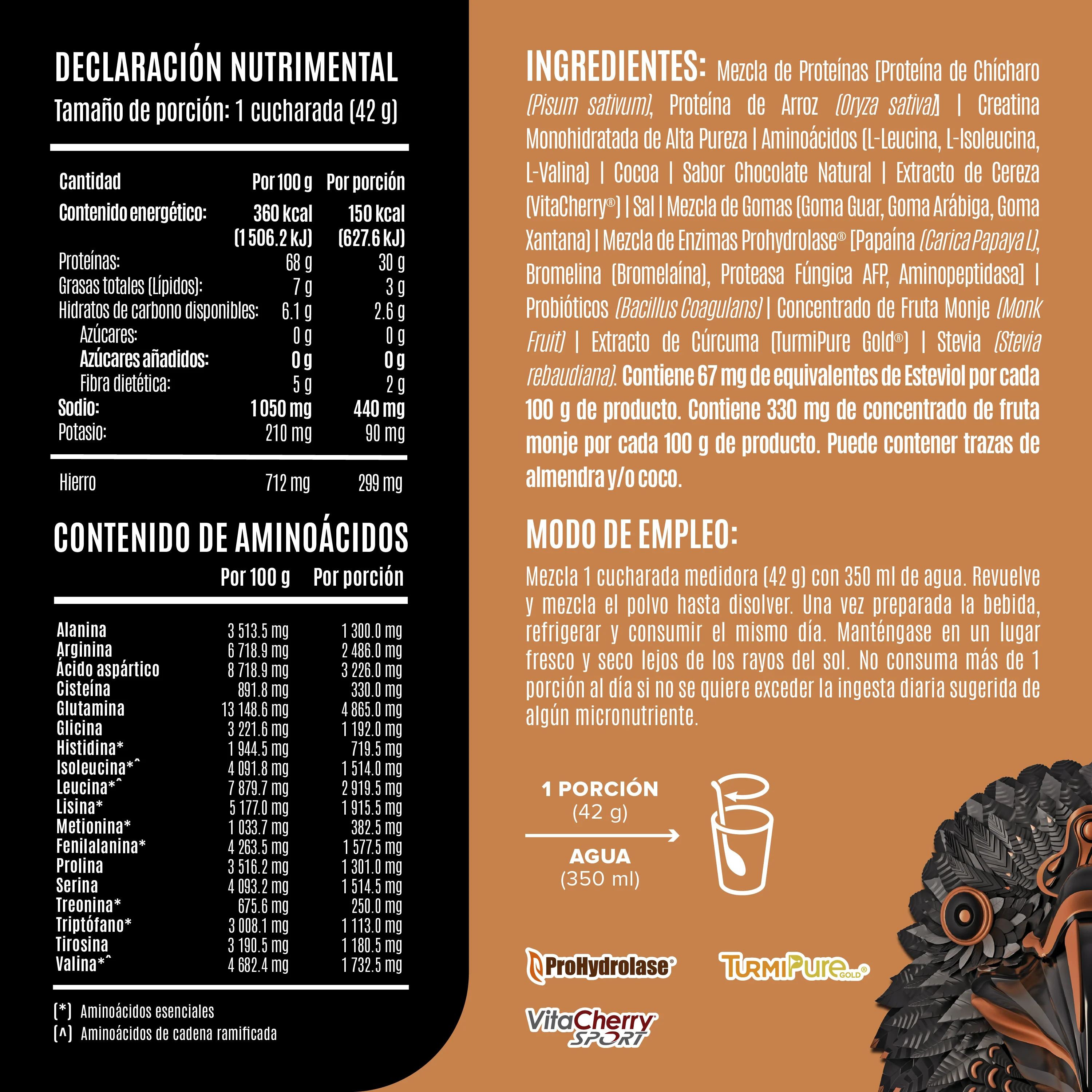 Falcon Performance Choco Bronze 1.9 kg - 45 Servicios pack - Image 3