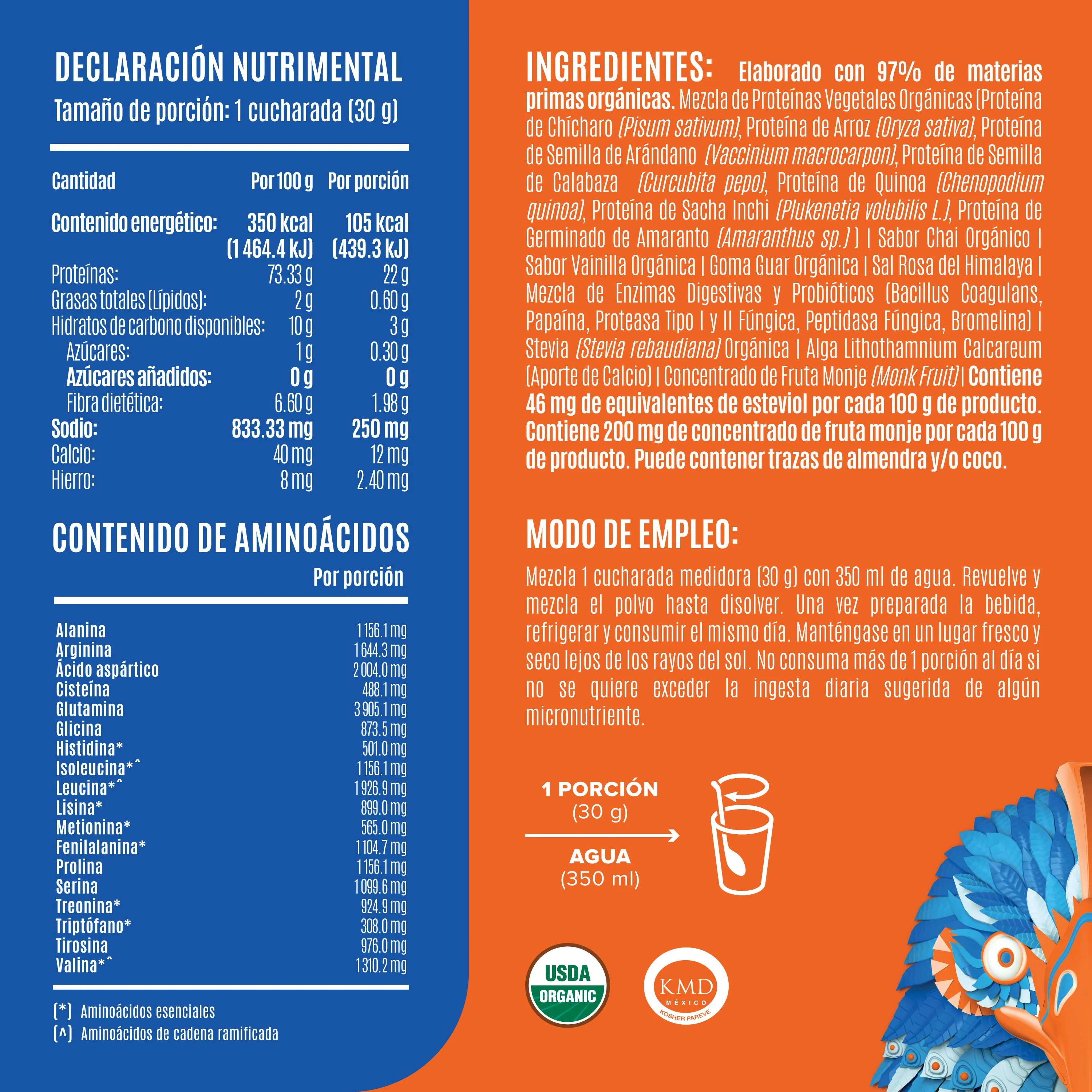 Falcon Protein: Proteína Vegana Orgánica en Polvo - Chai 1.17 kg - Image 3