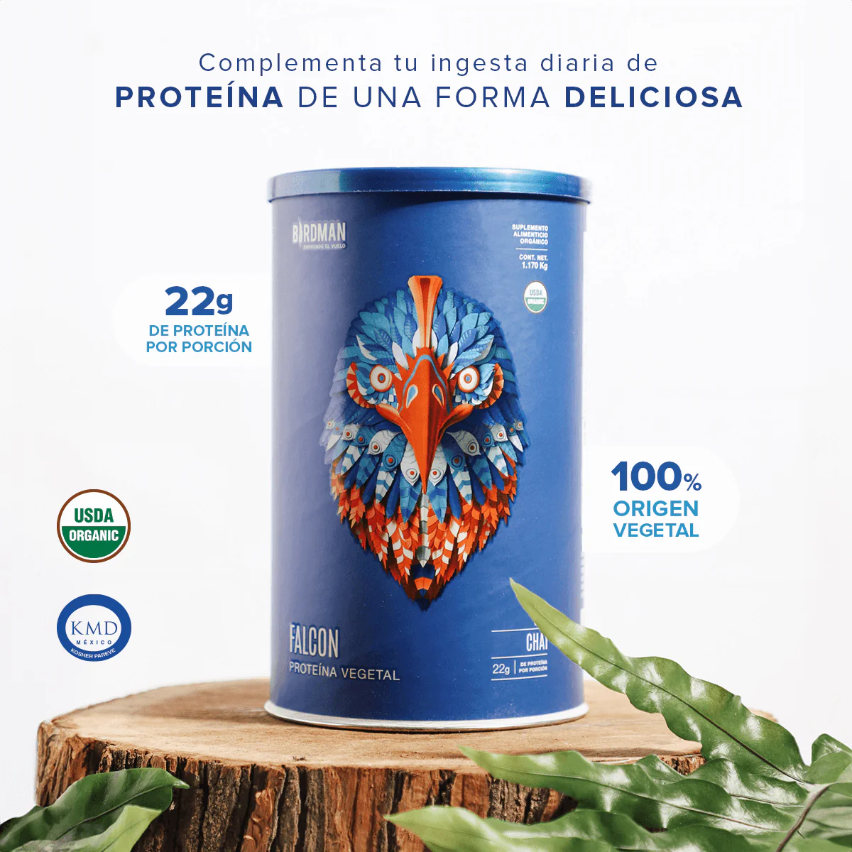 Falcon Protein: Proteína Vegana Orgánica en Polvo - Chai 510 g - Image 4